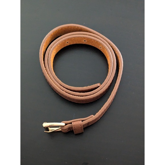 Forest Brand Leather Belt Thin Brown Size Small Women's .5" Wide 36" Long - Picture 2 of 9